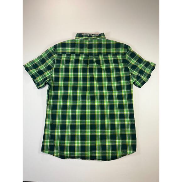 Marvel Loki Shirt Stitch Shoppe Loungefly Green Plaid Short Sleeve XL Mischief - Picture 6 of 7